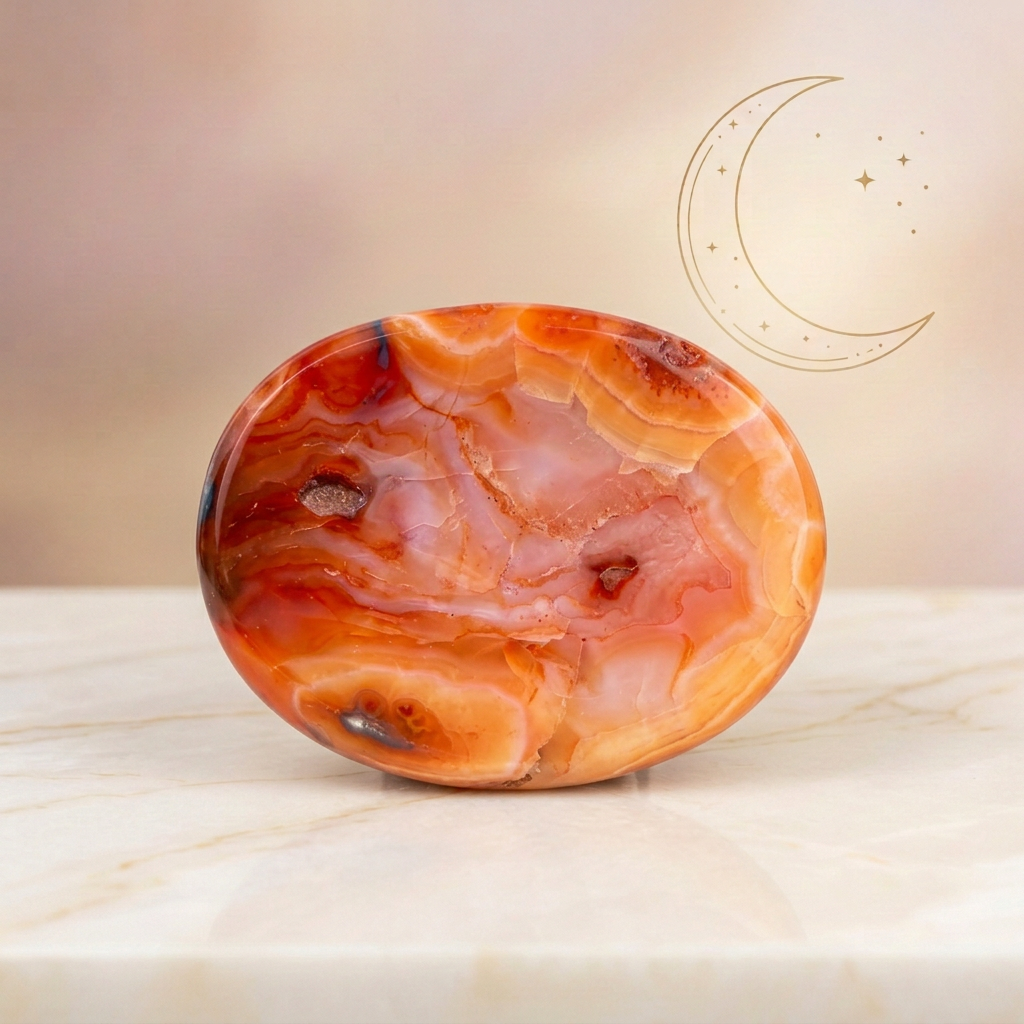 Carnelian Bowl w/ Druse Pockets