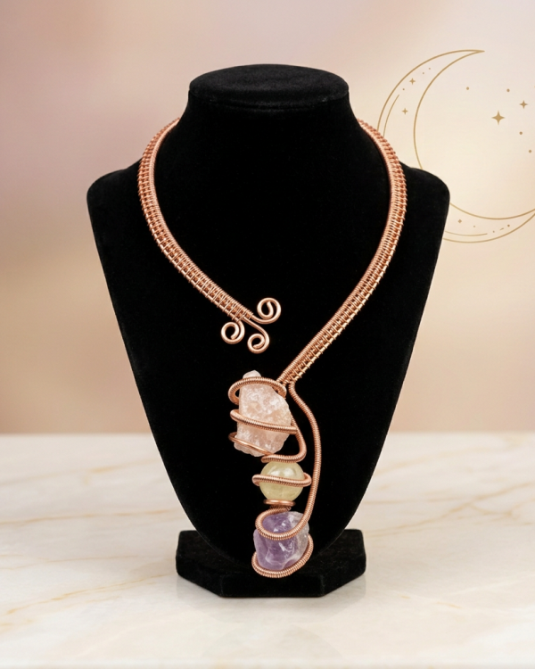 Beautiful Trinity Handmade Copper Necklace